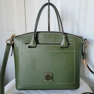 Dooney Bourke Beacon Vachetta Domed Satchel Green